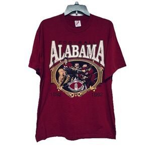 Vintage 1992 Alabama Crimson Tide Football Jerzees T Shirt Made in USA size L